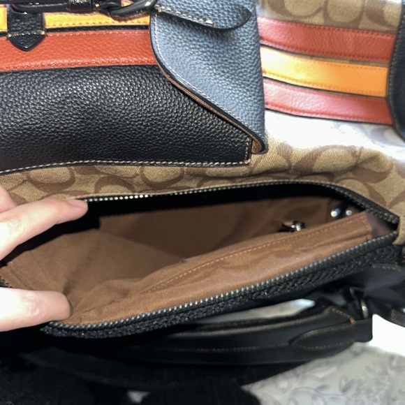 Coach Hudson Backpack in Signature Canvas with Varsity Stripe - Picture 8 of 8